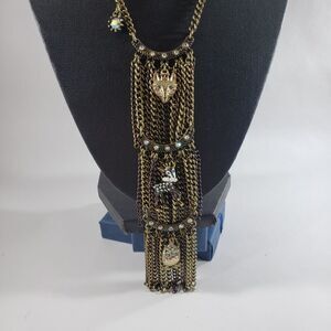Betsey Johnson vintage chain Critters necklace